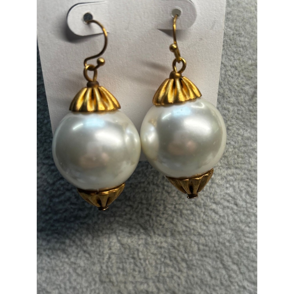 #54. Vintage-Inspired Oversized Faux Pearl Drop Earrings
